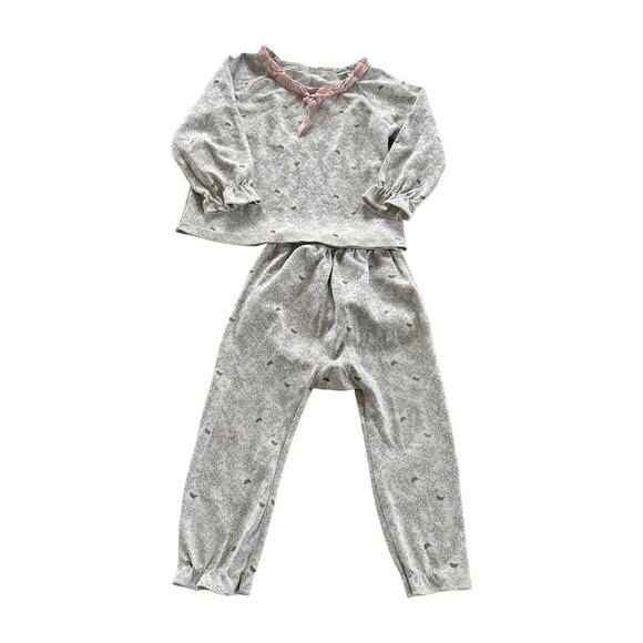 Moimotn Bird Floral Print 2-Piece Outfit - Size 120 - Picture 1 of 7